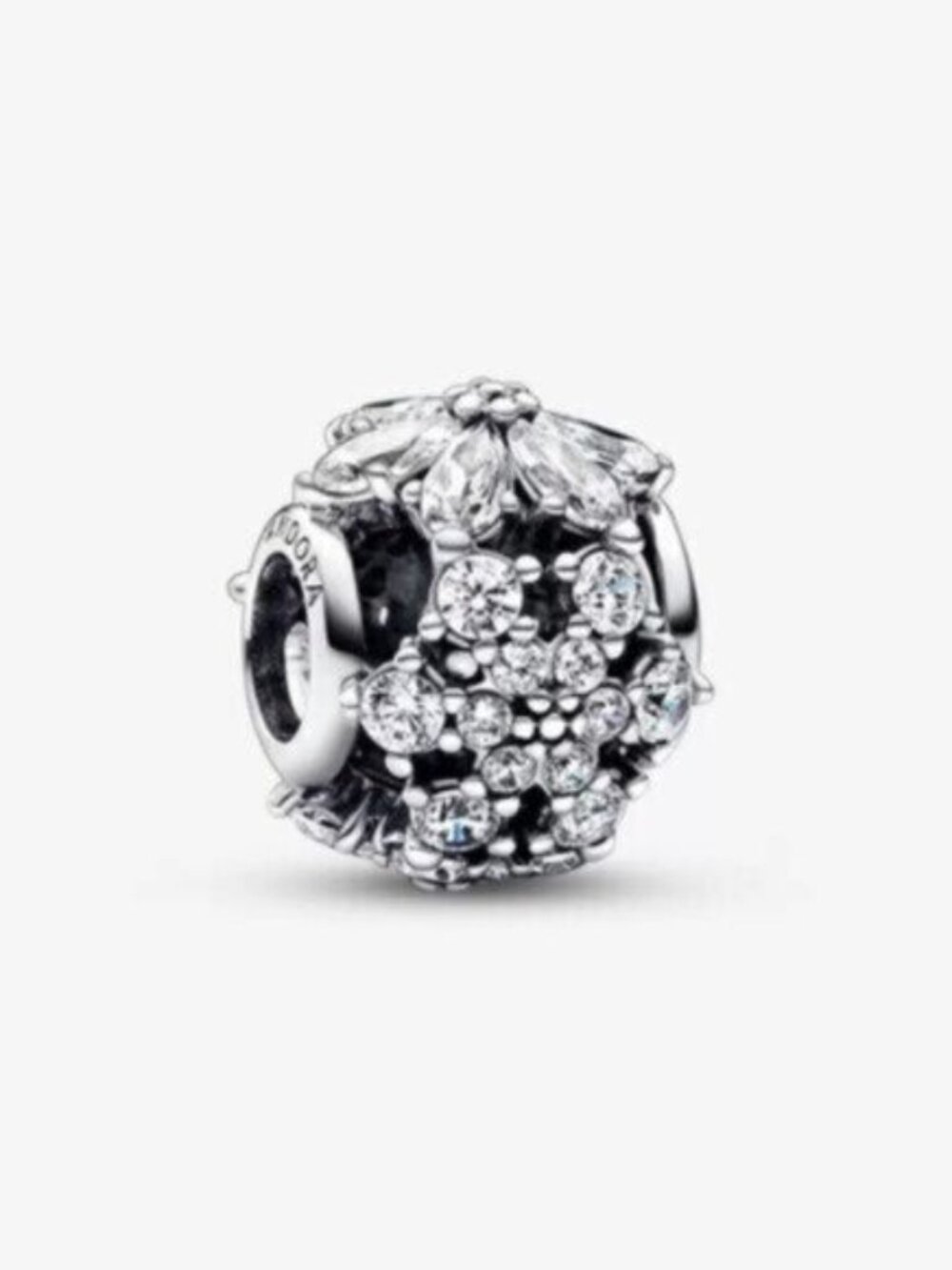 Pandora Silver Floral CZ Pavé Charm